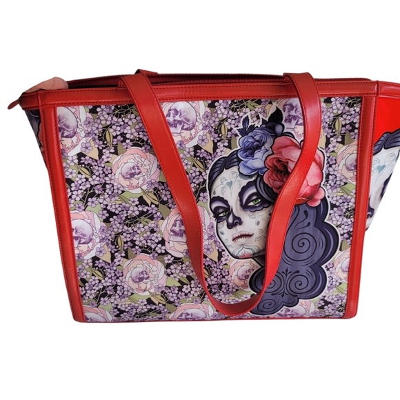 Hot Chocolate Designs Flora La Muerte Tote Día de los Muertos Theme - Picture 2 of 11